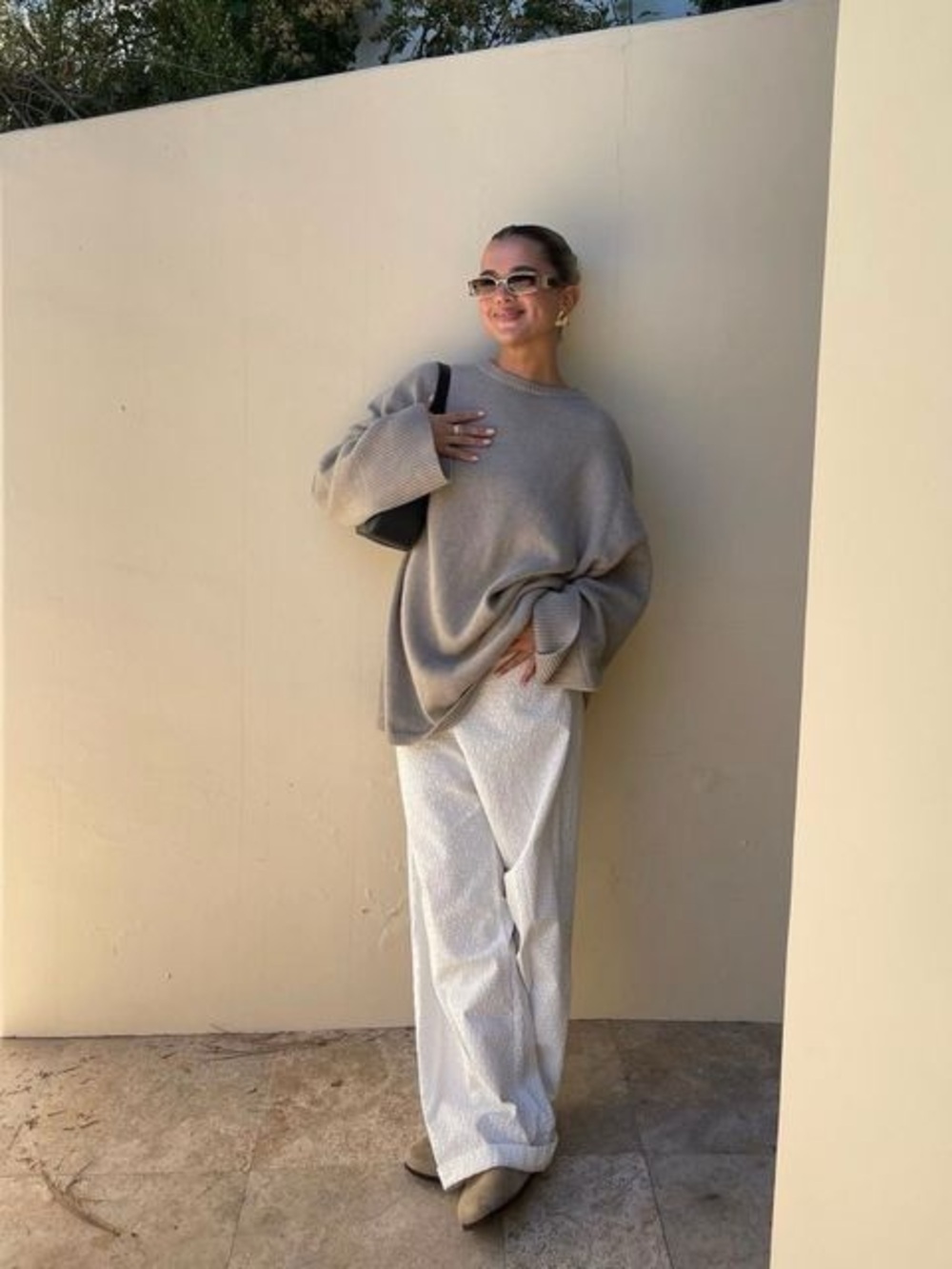 Djerf Avenue | Broderie Anglaise | Wide Leg Pull On | White | S Tall